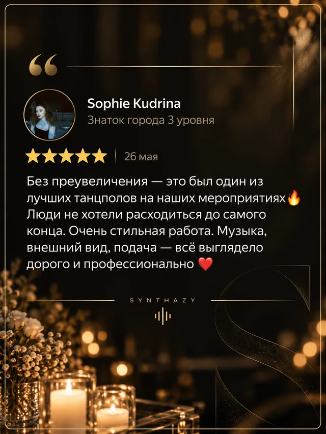 Скриншот отзыва о DJ SYNTHAZY, 7