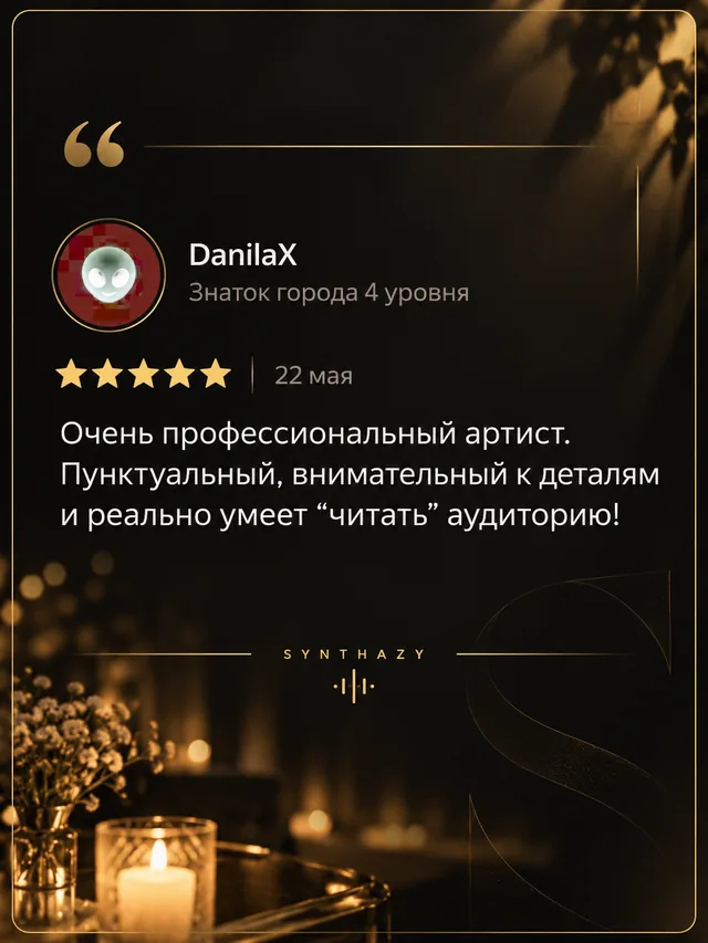 Скриншот отзыва о DJ SYNTHAZY, 8