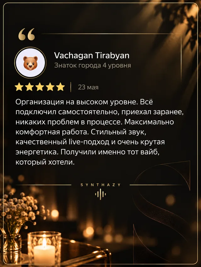 Скриншот отзыва о DJ SYNTHAZY, 9